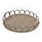 Natural Seagrass Link Round Serving Decorative Tray with Handles 21 inch
